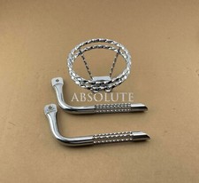 VINTAGE FULL DOUBLE TWISTED STRAIGHT STEERING WHEEL W/TWISTED QUADRUPLE MUFFLERS