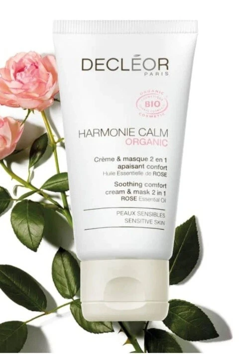 Decleor - Harmonie Calm Crema y Mascarilla Confort Calmante Orgánica 2 en 1 Rosa - 50 ml Foto 2 de 4