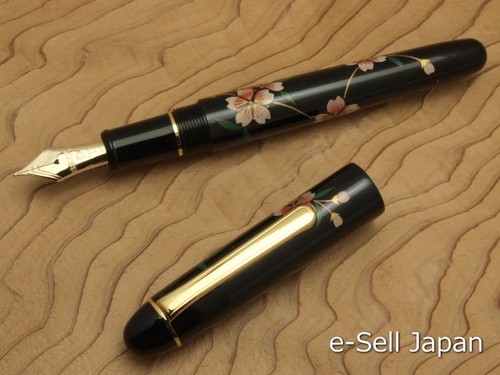 PLATINUM #3776 CENTURY Kaga Hira Makie "Cherry Blossoms" M-nib PNB-30000B #40-3 - Picture 4 of 10