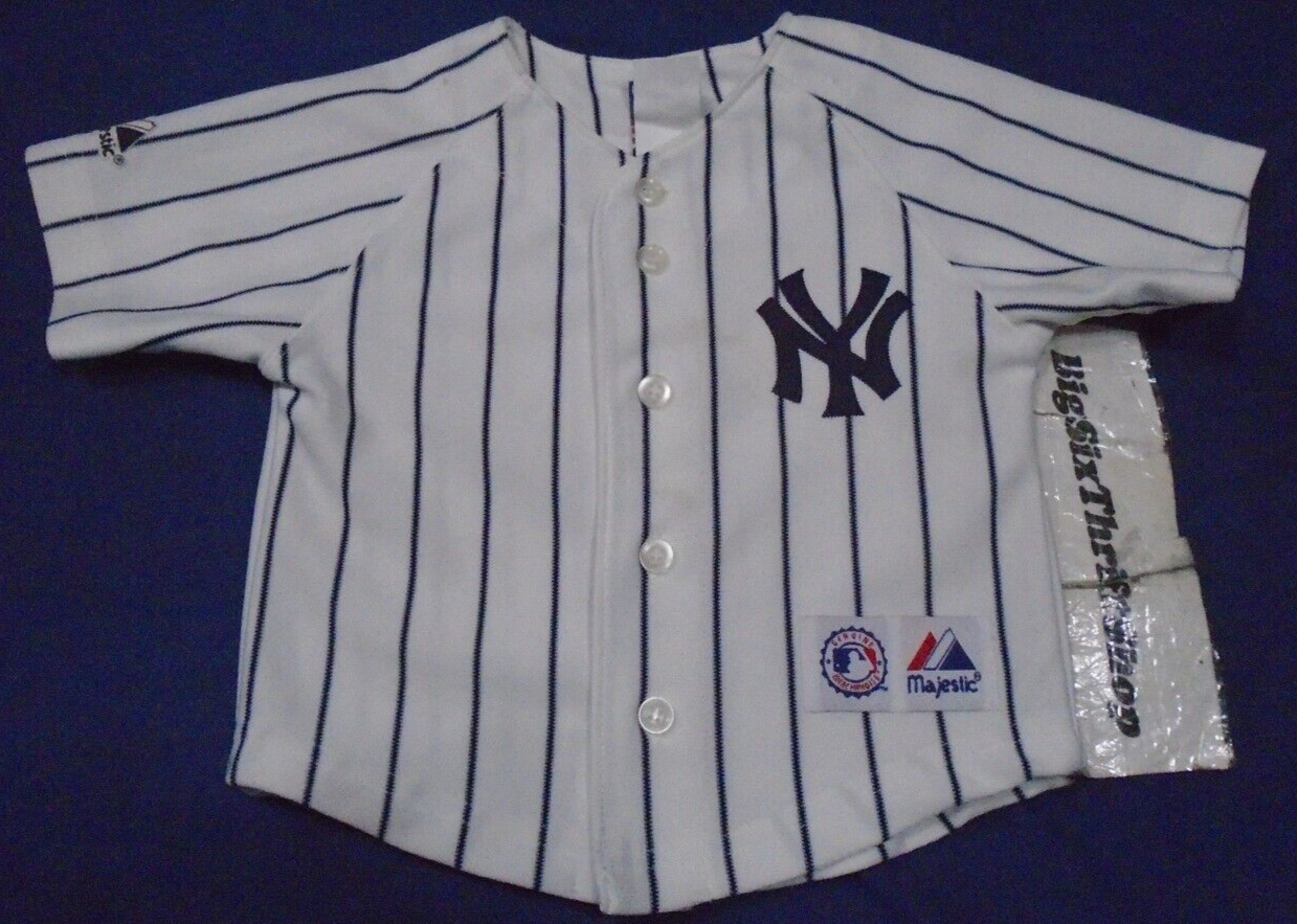 MAJESTIC NEW YORK YANKEES  DEREK JETER #2 INFANT BABY PIN STRIPE JERSEY SIZE 12M