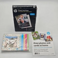 HP Photo Card Pack: 5"x7" Paper/Envelopes (10), 4"x6" Paper (5), SF791A, SEALED