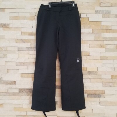 Spyder Womens 4 Small Black Ski Snow Pants 10K XtL Snowboard Snowsuit Bibs Bib S