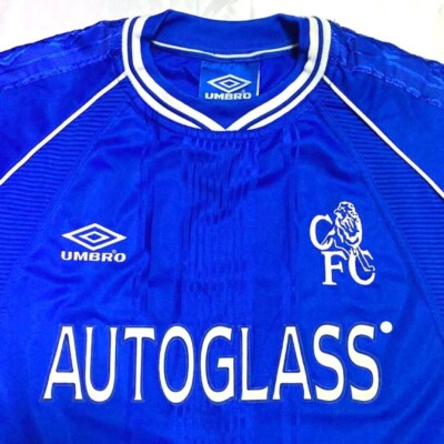 Chelsea FC 1999 2000 M Football Home Shirt Jersey Umbro ZOLA