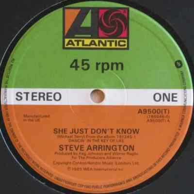 Steve Arrington She Just Dont Know Vinyl Single 12inch Atlantic
