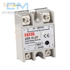 24V-380V 10A 250V SSR-10 DA Solid State Relay Module 3-32V DC To AC