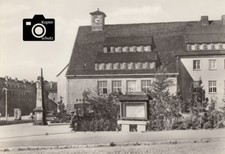 Johanngeorgenstadt, Postamt mit Postsäule, Ansichtskarte/AK, DDR