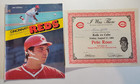 1984 Cincinnati Reds PETE ROSE 1st Game "I Was There" Certificate & scorebook — photo 1