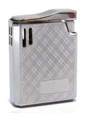 Colibri Small Vintage Butane Gas Lighter, Engraved "R.B.S.", Sparks - Read
