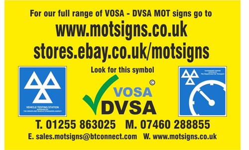 CCTV VIEWING AVAILABLE SIGN | MOT SIGNS | MOT SIGN | MOT SIGN PACK | VOSA DVSA - Picture 3 of 12