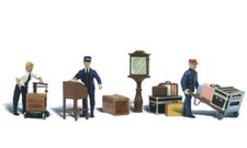 Woodland Scenics  HO Scale People  Depot Workers And Accessories  A1909