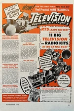 Television Radio & Electronics Home Training 11 Big Kits  Vintage Print Ad 1949