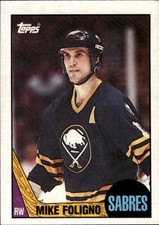 1987-88 Topps Mike Foligno #40 Buffalo Sabres