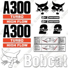 Fits Bobcat A300 Decal Kit Skid Steer Decals (2 Stripe) - 3M Vinyl!