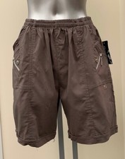 Women's Ladies Comfy Stretch Cotton Mix Cherry Berry Shorts Sizes 10 - 24