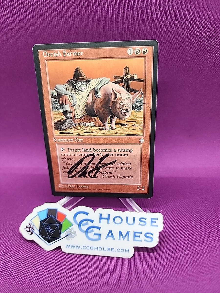 MTG Orcish Farmer Artist Signed Dan Frazier Ice Age Magic