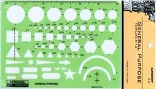 Berol Rapidesign Template - General Purpose Drawing - R-12
