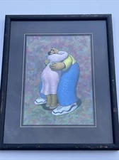 VICO PAINTING LISTED FAMOUS MODERNIST PORTRAIT LOVERS COUPLE MAN WOMAN W COA