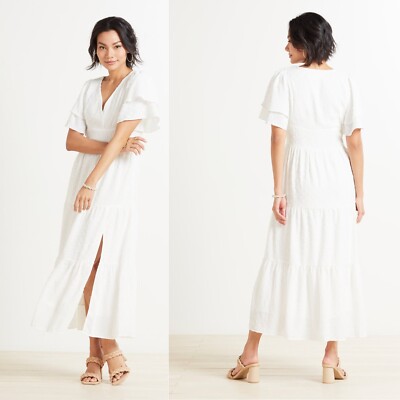 white swiss dot midi dress Swiss Dot Mesh Midi Dress