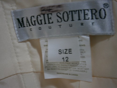 Maggie Sottero 4MB950 Abigail 12 Hochzeitskleid Elfenbeingold Spitze niedriger Rücken - Bild 6 von 16
