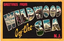 US POSTAL HISTORY #839 PAIR NJ WILDWOOD NJ, 1953 NJ Greetings from WilDWOOD