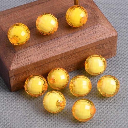 50pcs 8mm 10mm 12mm Round Faceted Disco Ball Shape Acrylic Plastic Loose Beads - Picture 16 of 20