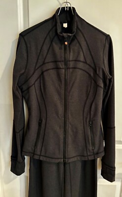 LULULEMON Define LUON Jacket & Pant Set Charcoal Gray/BlackTrim