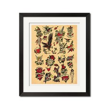 17x22 Print - Sailor Jerry Old School Vintage Tattoo Flash Poster 0331