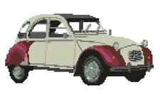 Citroen CV2 Counted Cross Stitch Kit 10" x 5.8" Choice of 5 colours you choose