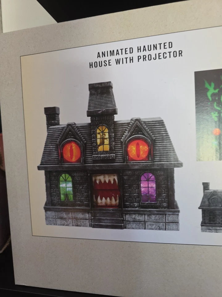 Cracker Barrel Animated Light up Haunted House Mansion Projection & Sound - Image 3 of 4