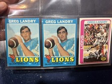 1971 Topps Greg Landry Topps FB Rookie #11 Detroit Lions Cards + 1978 Card. rookie card picture