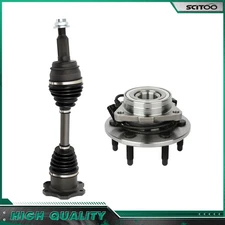 Front CV Axle Shaft + Wheel Hub Bearing For Chevrolet Tahoe 2000-2005 2006 4WD
