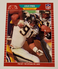 NFL LESLIE O'NEAL San Diego Chargers 1989 Pro Set Trading Card #365