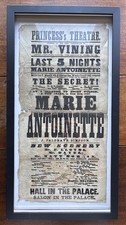 Antique Princess&rsquo;s Theatre Bill Marie Antoinette J. Palgrave Simpson Vining