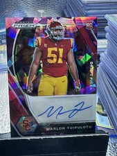 2021 Panini Prizm Draft Picks Purple Ice 50/99 Marlon Tuipulotu Auto 1u6