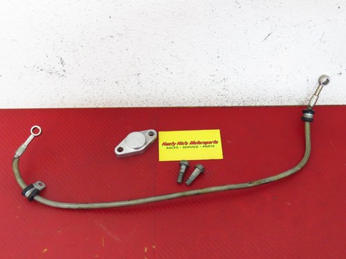 HONDA 300EX ATV REAR BRAKE LINE AND CALIPER parking brake BLOCK off plate