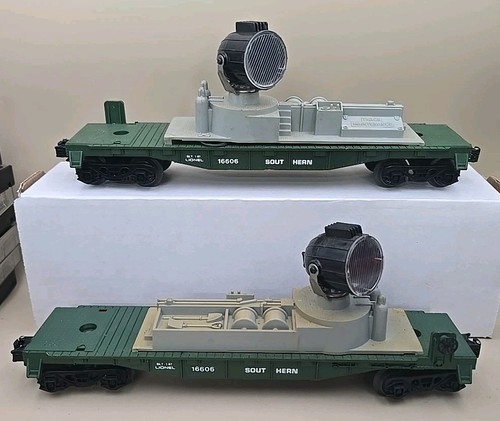 Searchlight Car Lionel Searchlight Car Southern Green 6-16606 (x2) Specialty Car ...