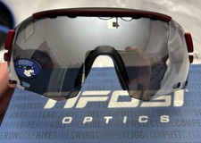 New Tifosi Alliant Black/Red Frame Mirrored Lens Sunglasses wCase And 3 Lenses