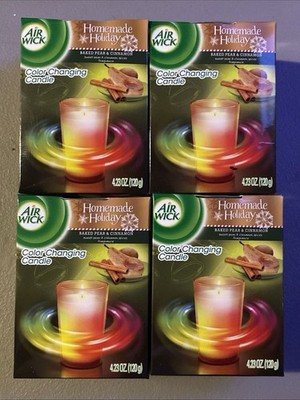 4 Air Wick Scented Candles -Last upto 30 Hrs - 4.23 oz, Baked Pear & Cinnamon