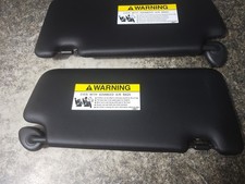 12-15 Honda Civic Si Coupe Sun Visor Sunvisor Shade Pair Black Used Oem