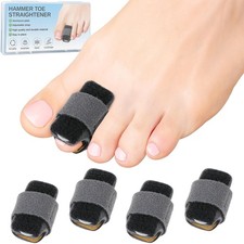 DLMDLM 4pcs Hammer Toe Straightener with Aluminum Plate, Adjustable Hammer To...