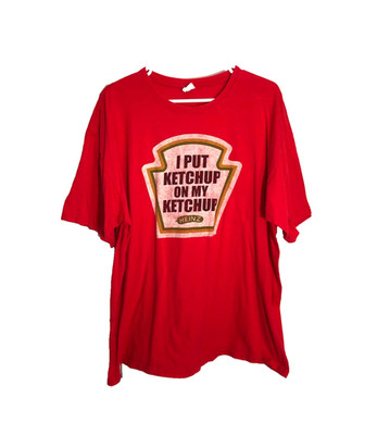 Heinz Ketchup Red Anvil 2X Pre Shrunk T Shirt Pre-Owned VGC