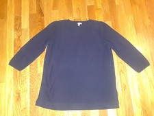 Ladies Talbots Blue 3/4 Sleeves Tunic Sweater Size Large
