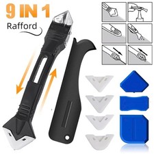 9-in-1 Silicone Scraper Caulk Finisher Grout Tool Kit Multi-Purpose Hand Tools