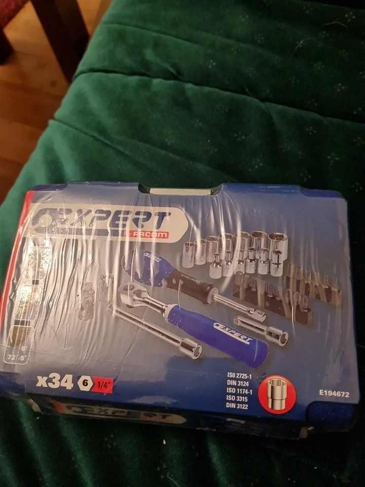 Britool expert 1/4" socket set accessory set 34pc ratchet E194672 rdg - Image 2 of 4