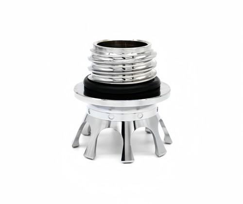 Chrome Motorcycle Gas Cap Fuel Tank Billet King Crown For Harley Softail Dyna - 第 3/10 張圖片