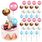 40 Pcs Mini Balloon Cake Picks Foam Toppers Cupcake Decorations