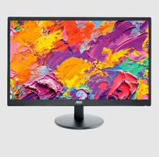Image of AOC M2470SWH 24" MVA LED Full HD 1080p 60Hz Monitor - HDMI VGA Ports
