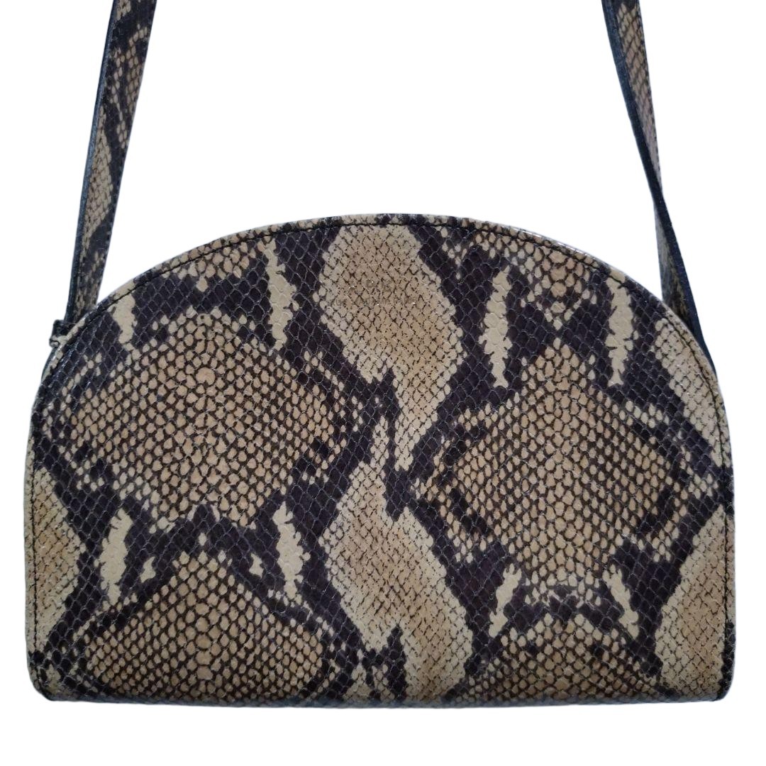 A.P.C. Python Snake Leather Half Moon Shoulder Ba… - image 1