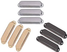Cubierta de pastilla de bobina única de metal cerrado SSS de 3 piezas para guitarras estilo Strat