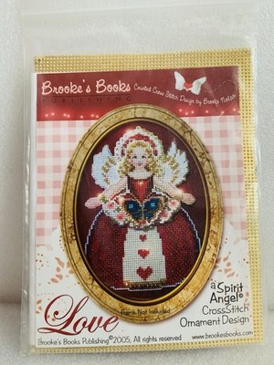Brooke s Books LOVE Spirit Angel Cross Stitch Ornament KIT  2005 With Beads